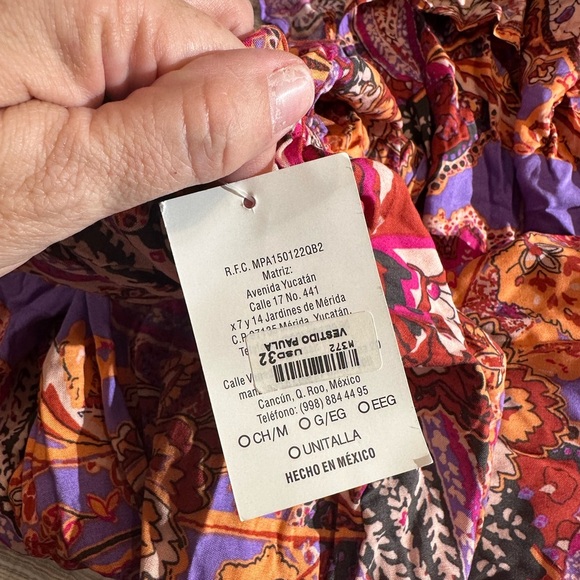 Maya Coral Colorful Keyhole Neck Maxi Dress-Small-NWT - Picture 8 of 12